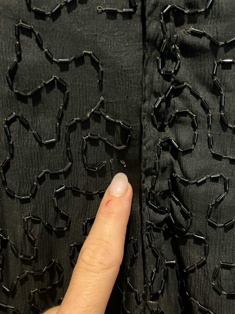Scala Black Beaded Pearl Sequin Dress Size S - Picture 12 of 12
